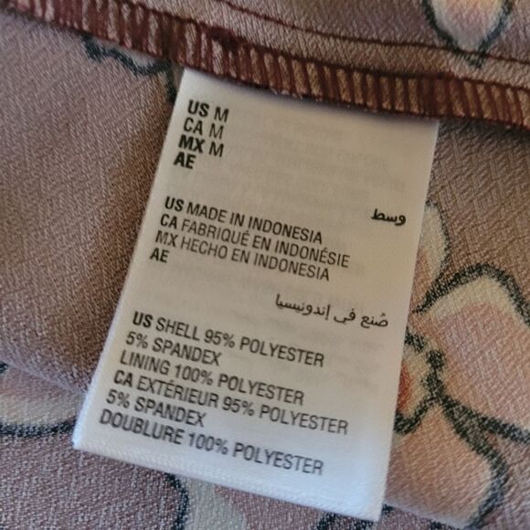 Alfani NWT ditzy wrap midi burgundy red floral flowy dress size Medium - Picture 7 of 8